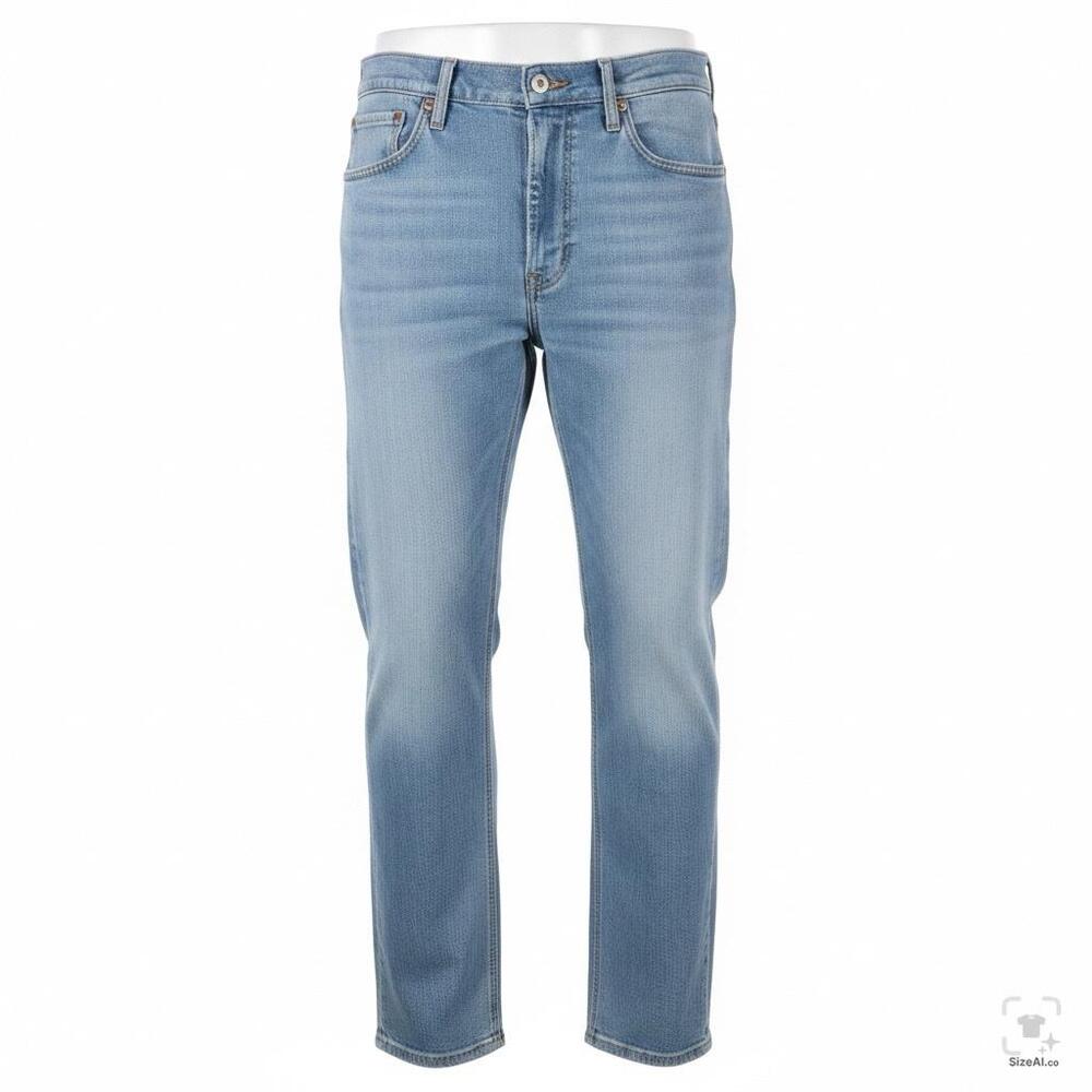 Levis 514 Jeans Mens 38x33 Light Wash Blue Denim Regular Straight Stretch